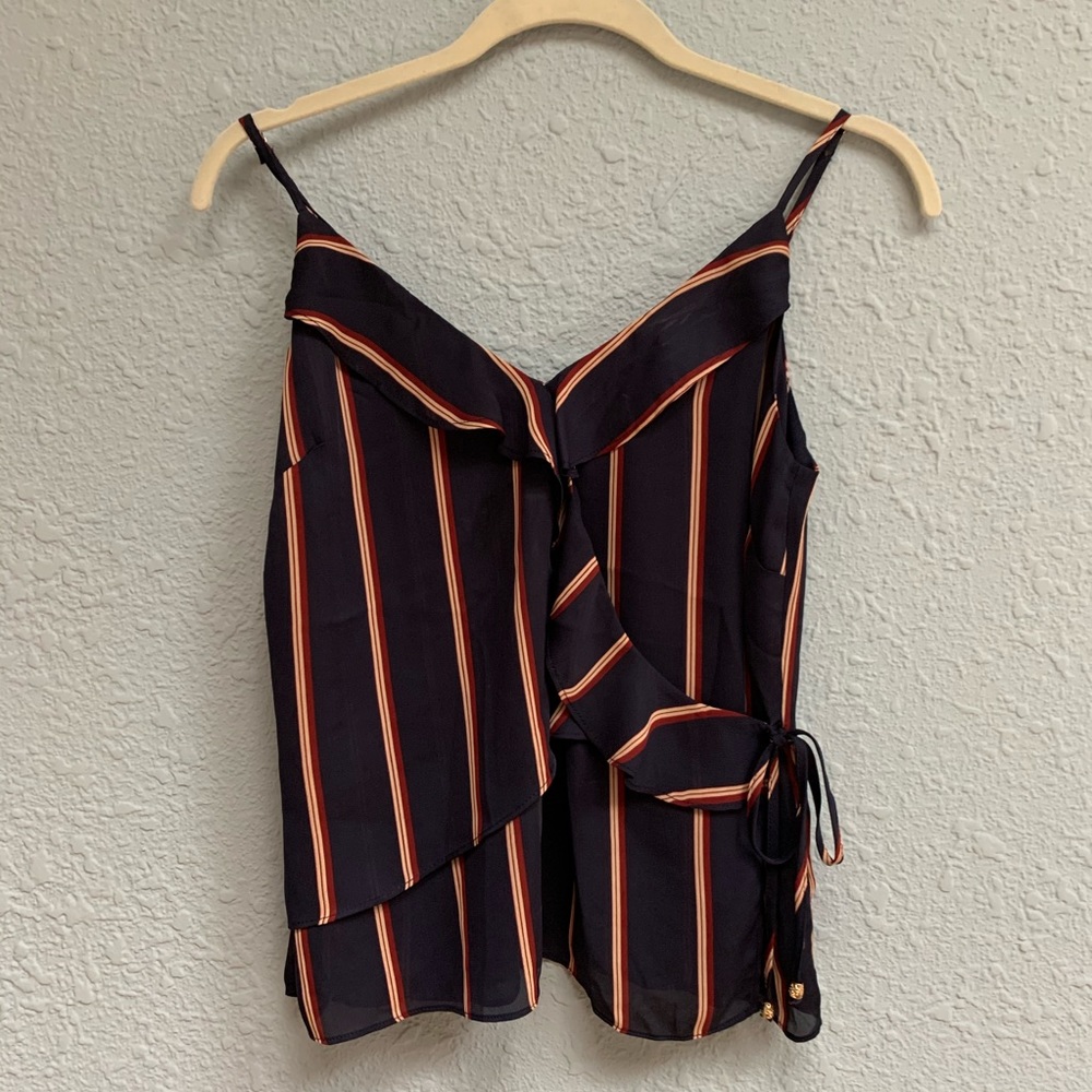 Heartloom Striped Tie Shirt Navy Stripes Size XS